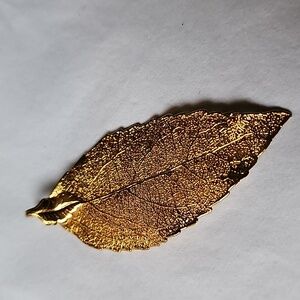 Vintage Gold Leaf Pendant